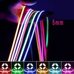 Super Thin 5mm COB LED Strip 320LEDs/M High Brightness Flexible 12V LED Light Neon Tape Ribbon For Home Closet Car Decoration