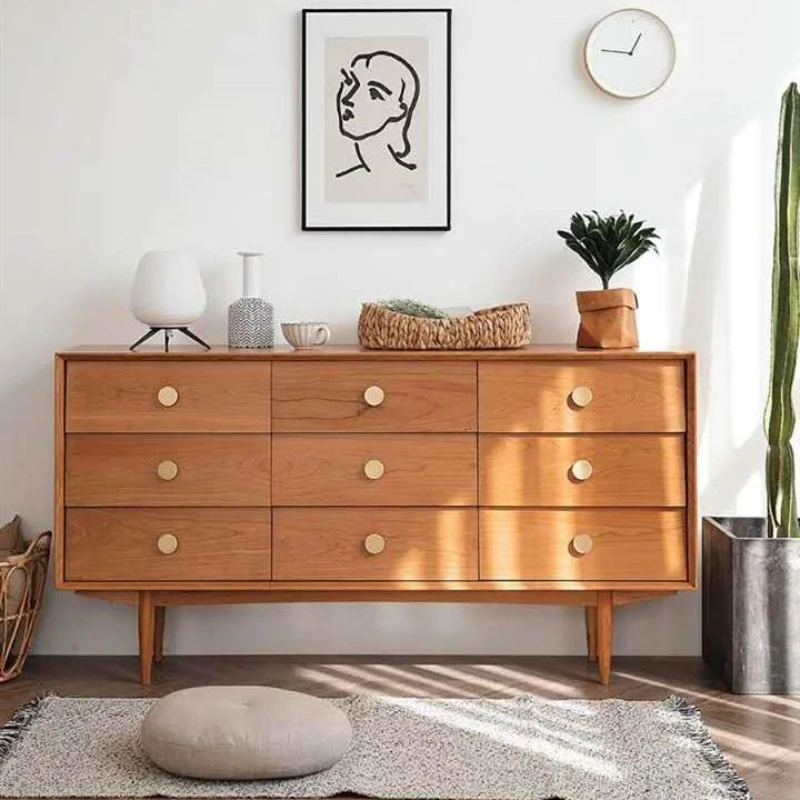 

Solid wood nine-chest cabinet, locker, simple modern bedroom with drawer storage cabinet, bedside cabinet, living room
