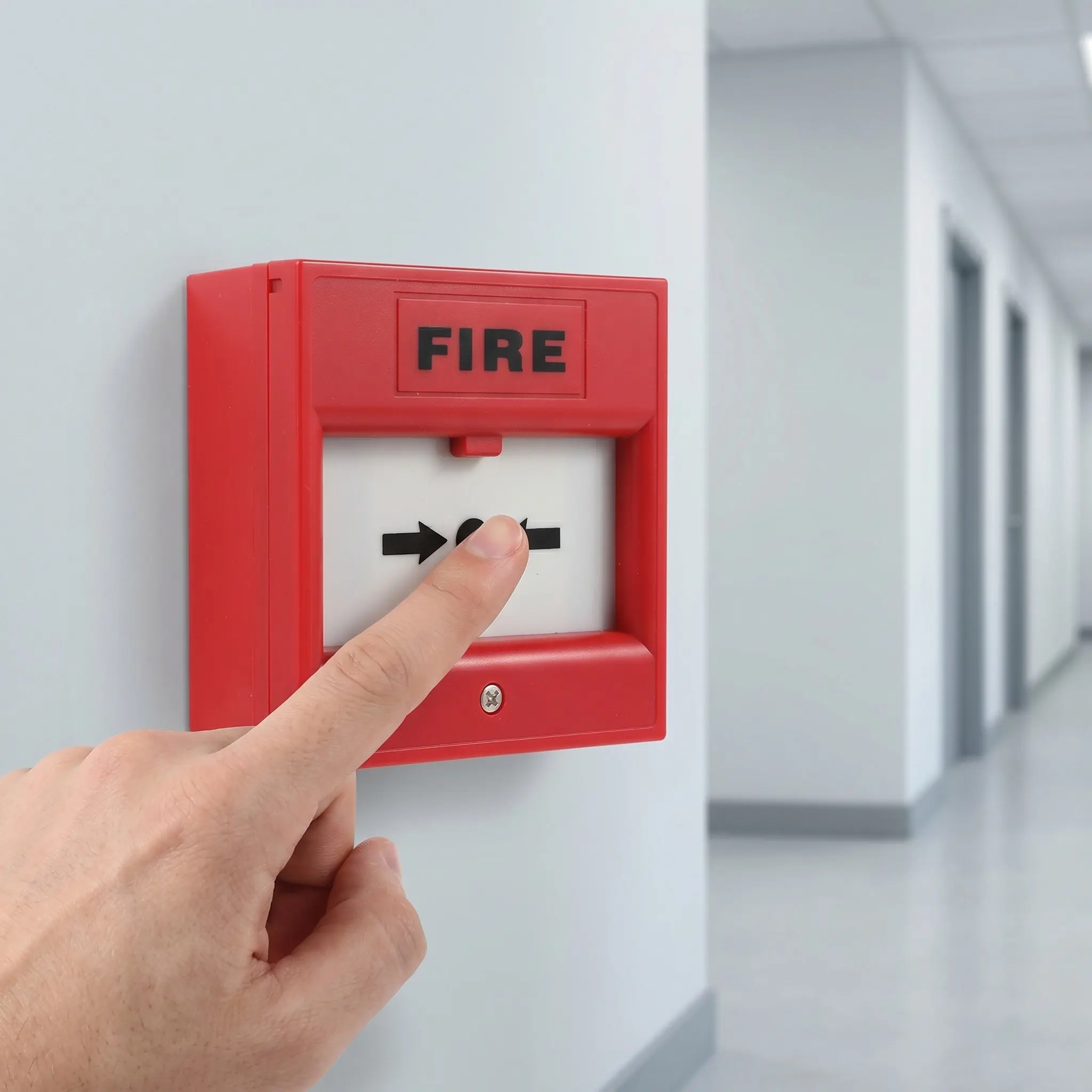 Red Emergency Break Glass Alarm Button Manual Call Point Fire Exit Release Switch for Office School Warehouse Safety Control