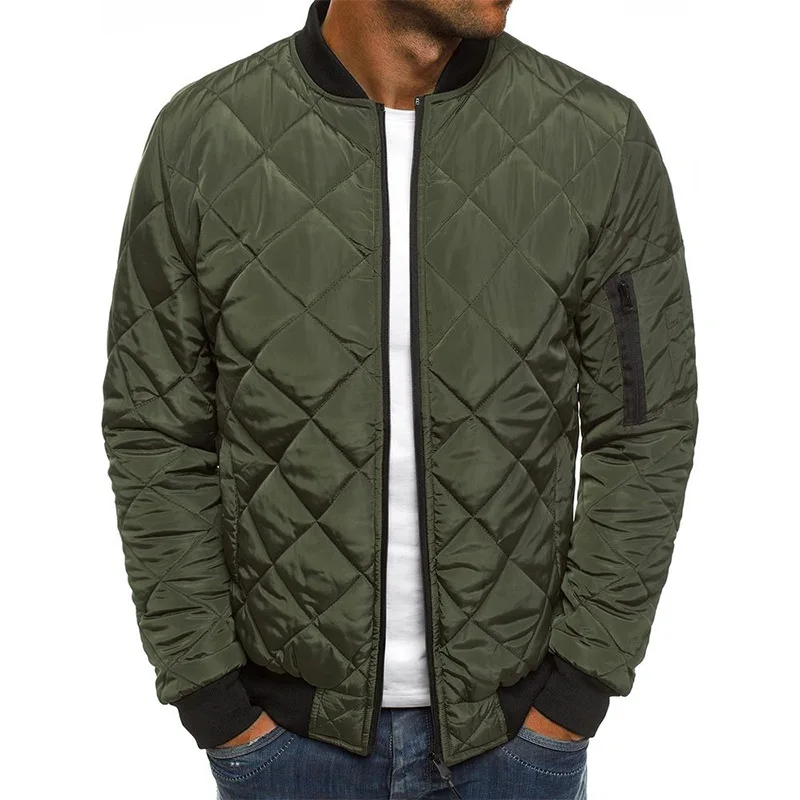 British Style Men's Cotton Jacket Thick and Warm No Ironing Cotton Jacket Fashionable Cardigan Design Casual Cotton Jacket