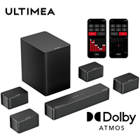 ULTIMEA 7.1 Soundbar with Dolby Atmos and APP Control, Home Theater Bluetooth Speaker with Wrieless Subwoofer&4 Surround Speaker