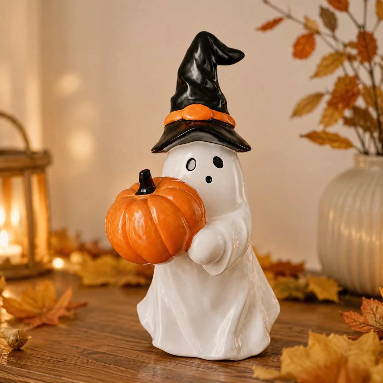 Ghost Figurines Resin Weather-Resistant Halloween Statues for Garden Yard Party Decor Durable Outdoor Tabletop Ornaments
