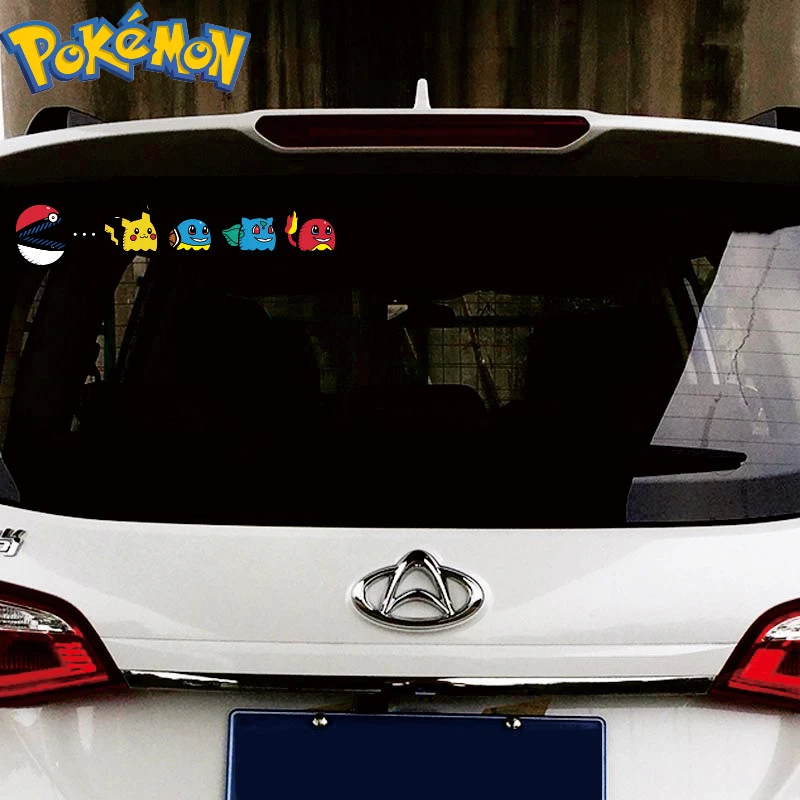 Pokemon Pac-Man Stickers Pikachu Charmander Bulbasaur Squirtle Car Decoration Strip Stickers Children\'s Toys Birthday Gifts