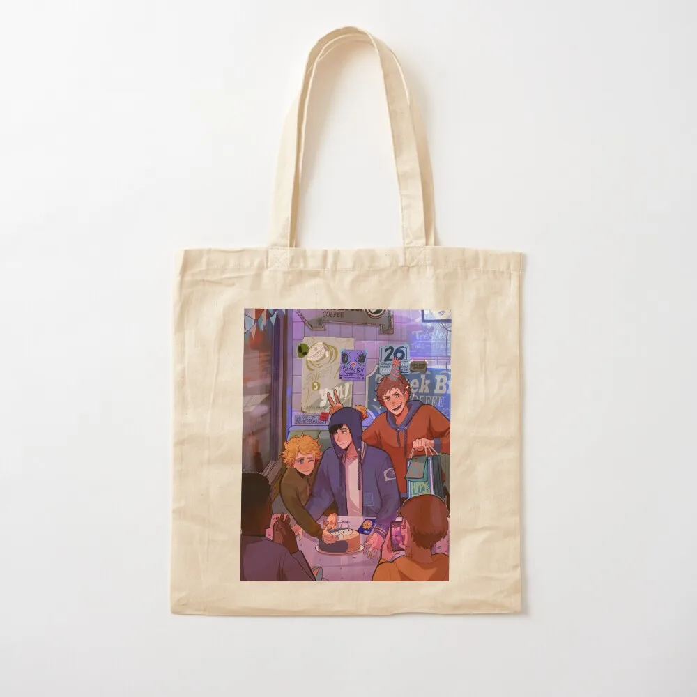 Coffee Shop Corner Tote Bag tote bags men women bag personalized tote bag Shopper handbag
