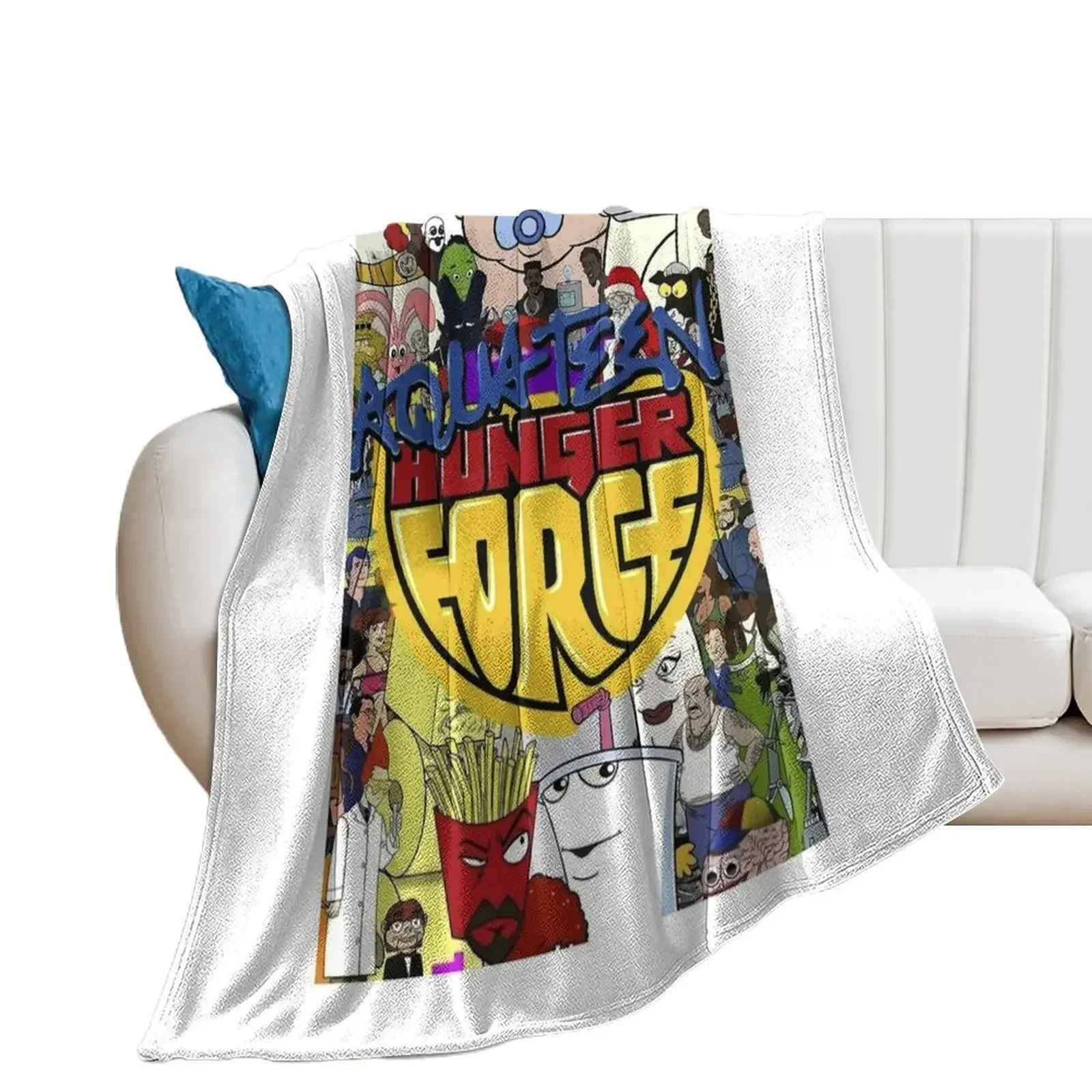 

aqua teen hunger force Throw Blanket sofa bed manga Thins Thermal Blankets