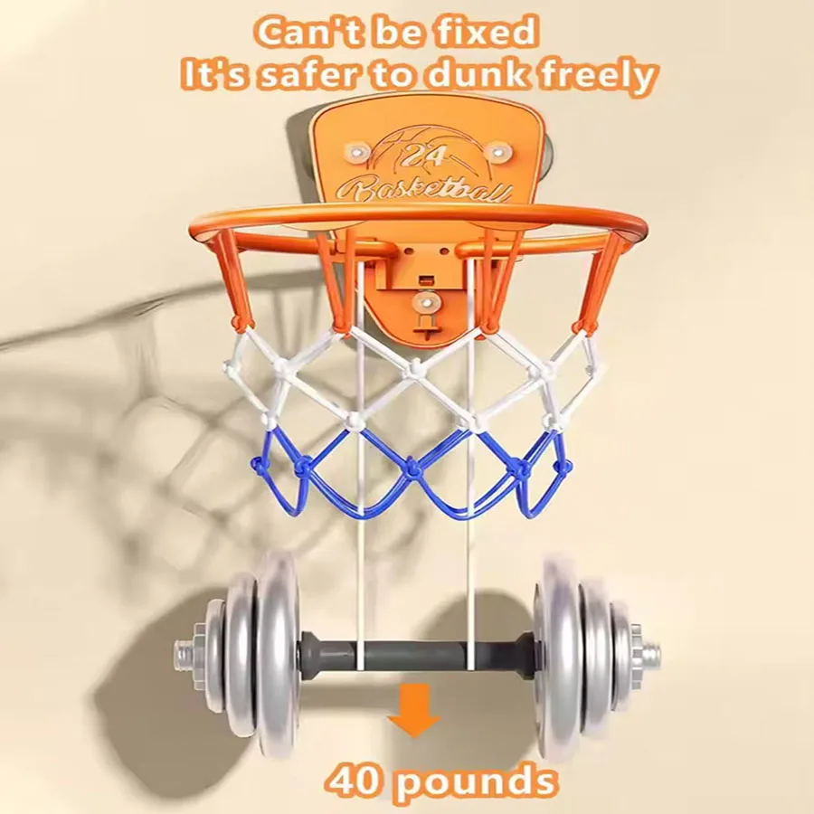 Boys Basketball Hoops Children's Basketball Hoops Household Mute Ball Wall Mounted Foldable Basketball Hoop Training Equipment