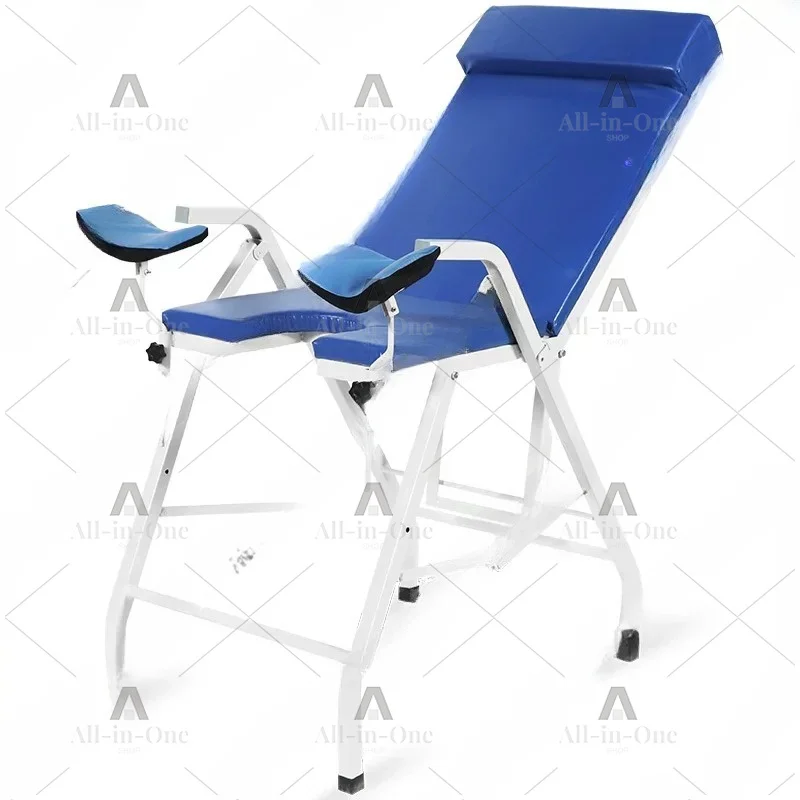 Obstetric Examination Table,Low Carbon Square Steel Material Folding Gynecology Examination Bed