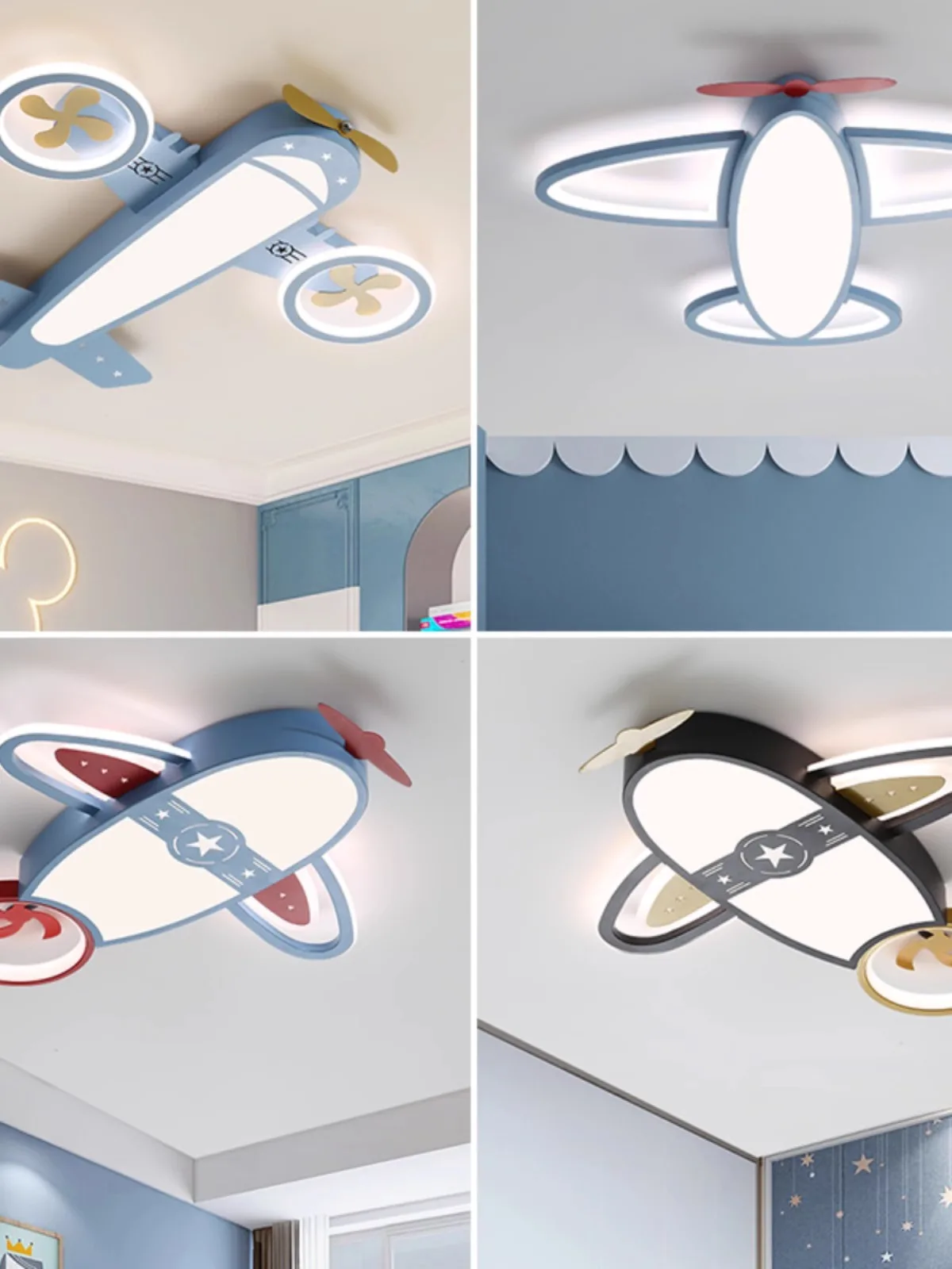 

Airplane light, children's room light, simple modern cartoon eye protection, boy and girl room, bedroom ceiling light