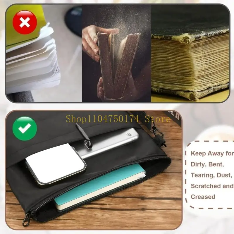 Travel Book Protectors Bag With Zippers Closure For Paperback And Hardcover Books Portable Design Top Sale