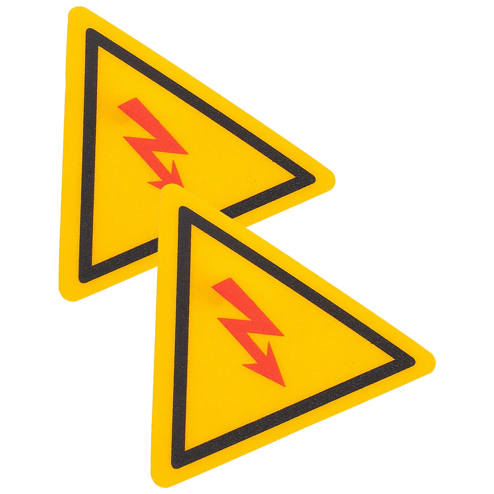 2Pcs High Voltage Warning Decal Highly Visible Triangular Safety Sticker for Electrical Panels Electric Shocks Hazard Prevention