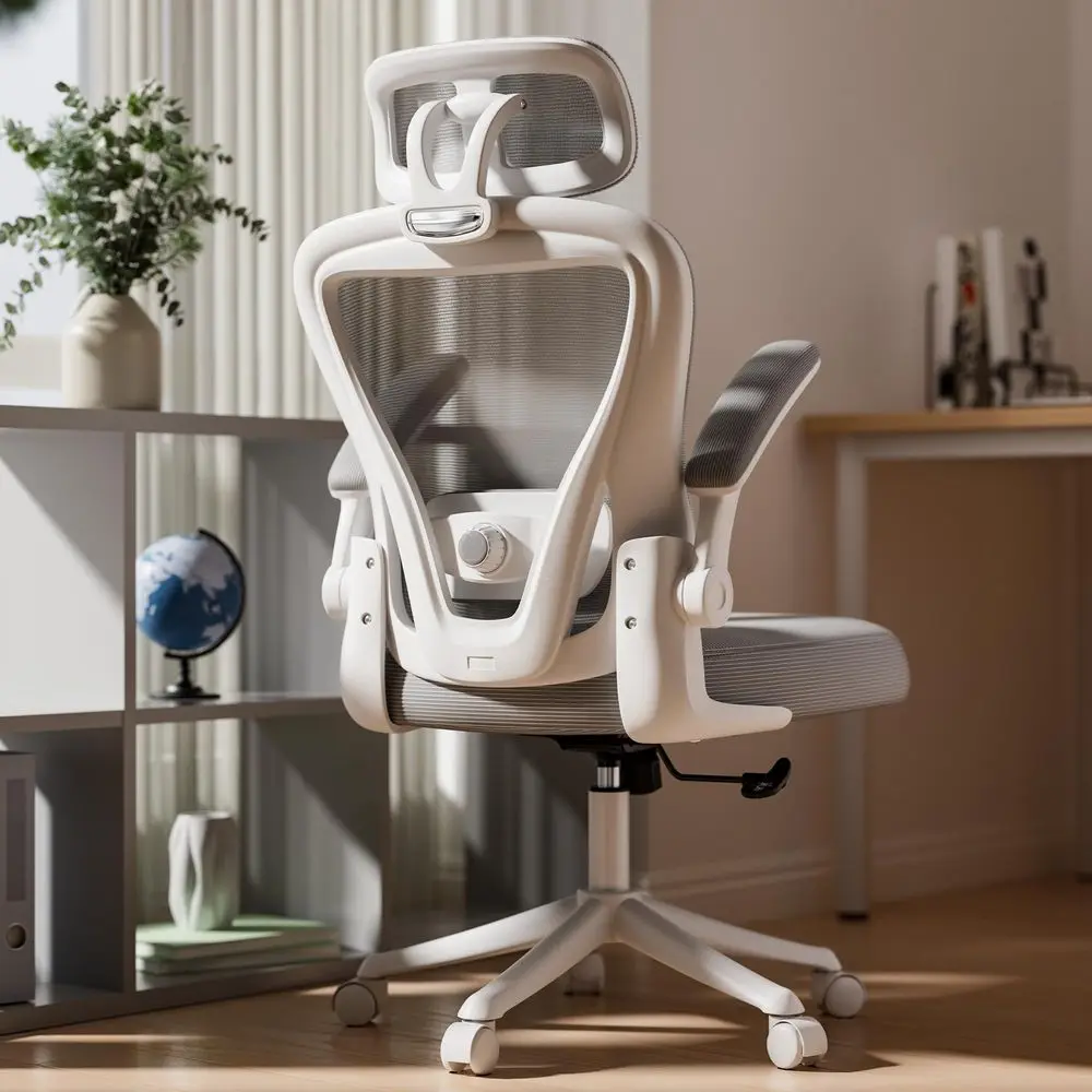 

Office Chair M903, Computer Desk Chair with Wheels, High Back Mesh Office Chair with Adjustable Lumbar Support, Headrest, FlipU