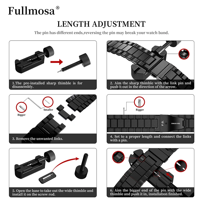 Fullmosa for Apple Watch Band with Case 38/40/41/42/44/45mm Stainless Steel Strap for Apple Watch Series 9/8/7/6/5/4/3/2/1/SE