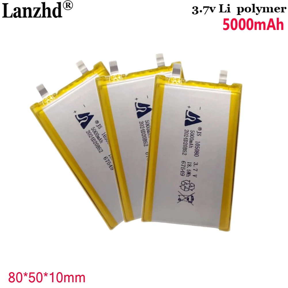 105080 5000mAh 3.7V For power bank pet toy power bank LED lamp battery beauty device oxygen injection device