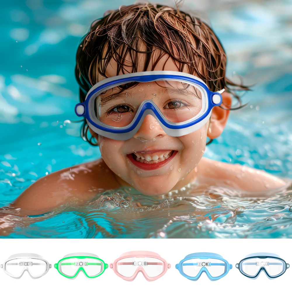 

Swimming Goggles Kid Waterproof Swim Glasses Boys Girls Pool Beach Eyewear Children Anti-Fog Diving Goggles Mask