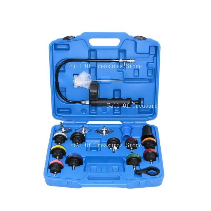 

18 Piece Set of Water Tank Leak Detector, Car Cooling System Tester, Car Pressure Gauge, Auto Repair Gauge Set
