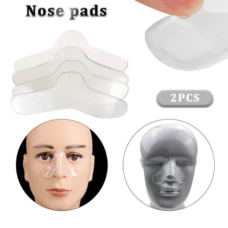 2Pcs CPAP Gel Nose Pad Cushion Ventilator Mask Pad Silicone Protective Stickers