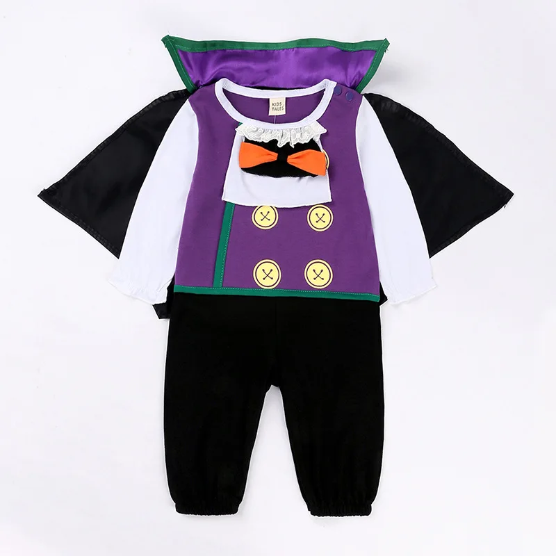 

Children's Clothing 2024 Autumn Collection New Baby Vampire Costume Halloween Styling Baby Jumpsuit