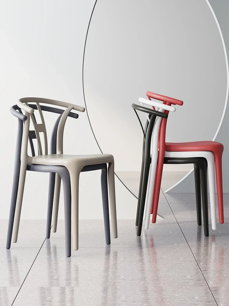 

Plastic chairs for home use, thickened modern and minimalist desk, Nordic dining chair