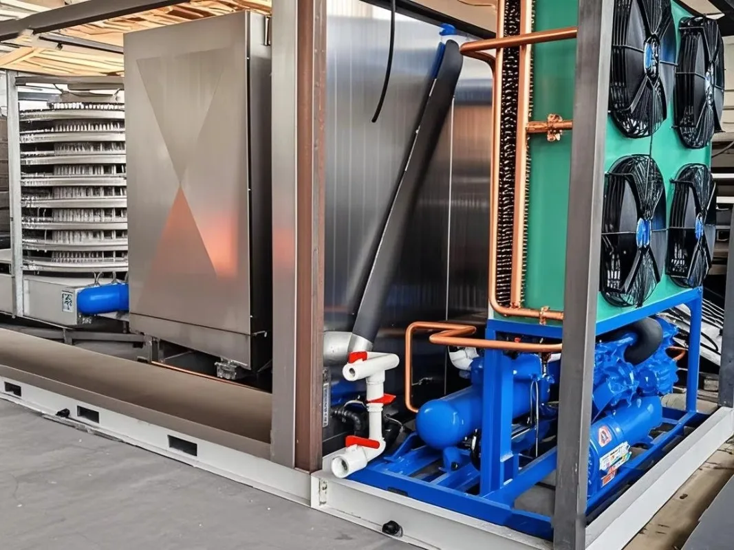 Sanitary Design Spiral IQF Freezer Tunnel Easy To Clean No Dead Corners Quick Freezing Tunnel Cold Storage Customized