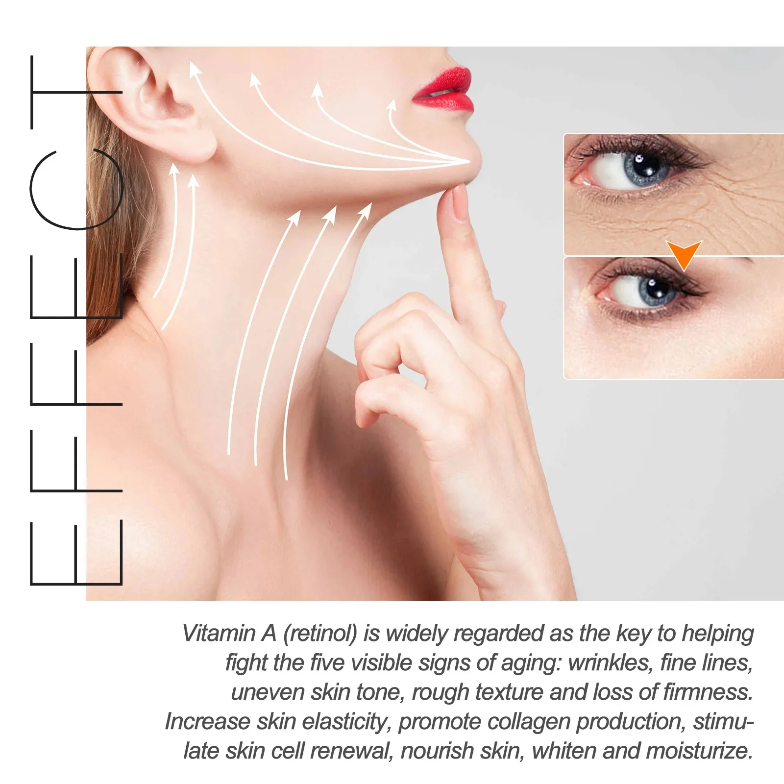 Retinol Rimpel Verwijdering Gezichtscrème Instant Verstevigende Lifting Anti Veroudering Vervagen Fijne Lijntjes Whitening Hydraterende Huidverzorgingscosmetica