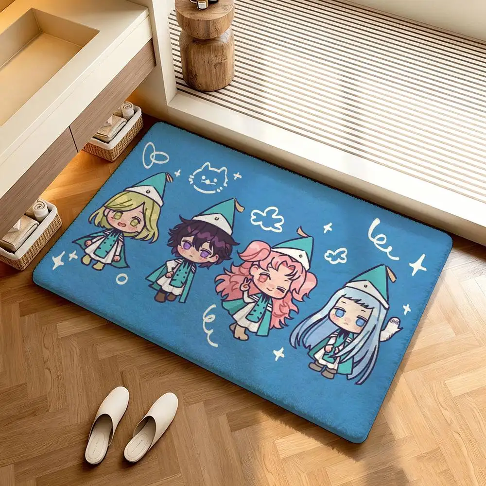 Anime witch hat atelier  Shower Room Absorbent Small Floor Mat Soft Comfortable Decorative Foot Mat