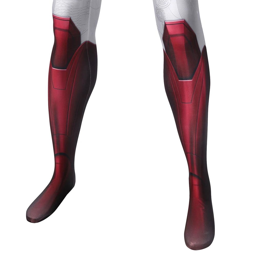 Mono con capa roja para hombre adulto, traje de Cosplay con estampado 3D de superhéroe, El utópico Sheldon Sampson, Zentai, Halloween, Carnaval