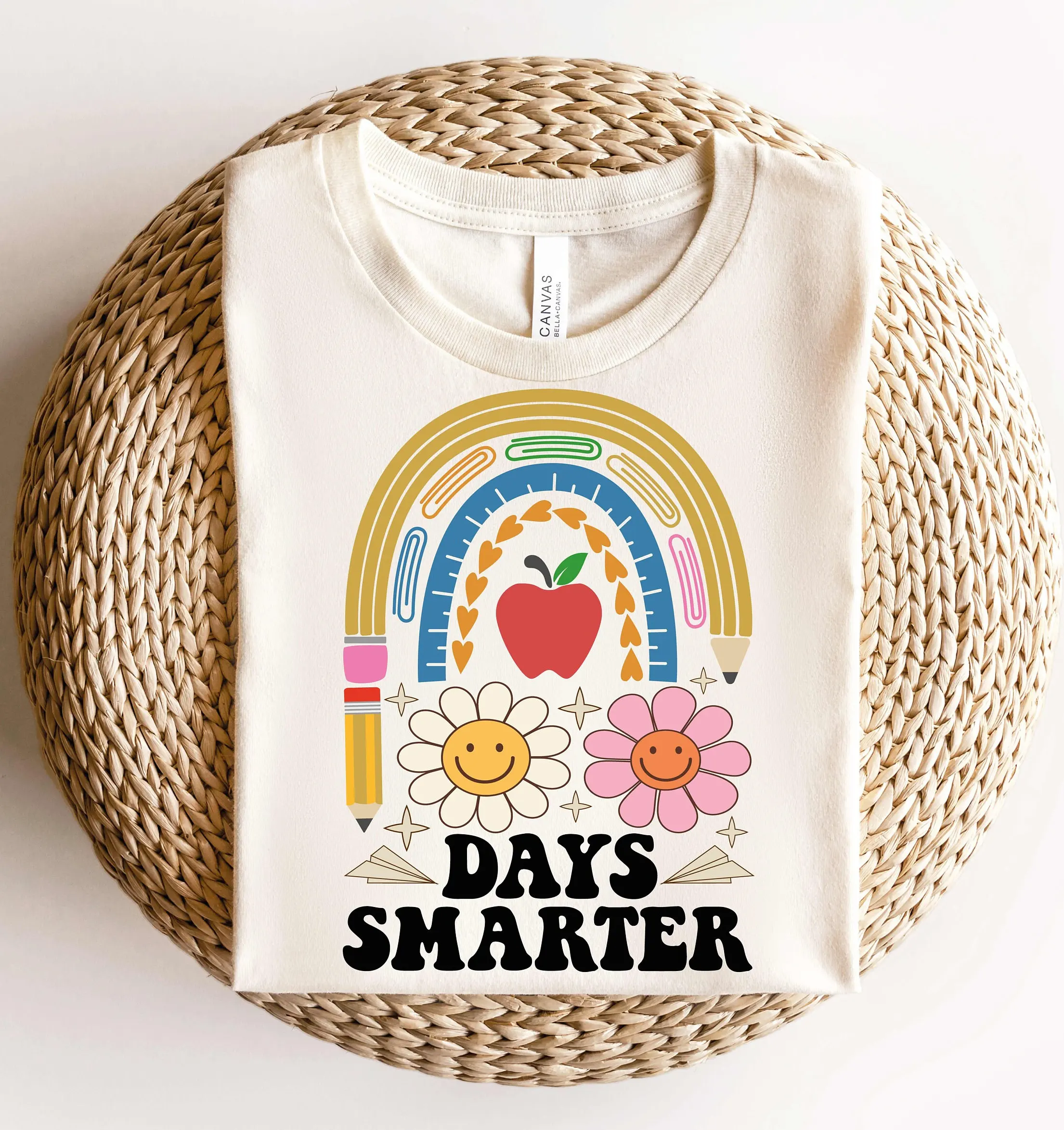 100Th Day Of School T Shirt Smarter Rainbow Teacher Kids 100 Days Elementary Kindergarten