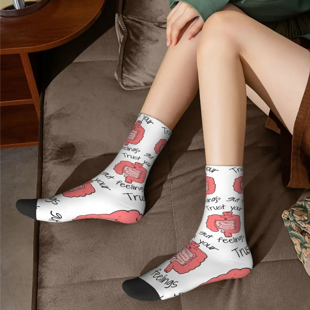 Trust Your Gut feeling Socks Harajuku calze Super morbide calze lunghe per tutte le stagioni accessori per regali da donna da uomo