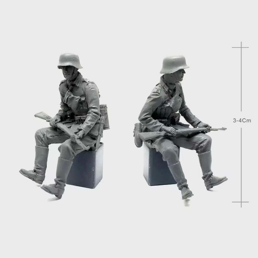 

Sitting Soldier 1/35 Scale Full Resin Figure Model Kit Assemble Miniatures Unassembled Unpainted Collecting Hobby Toys Gifts