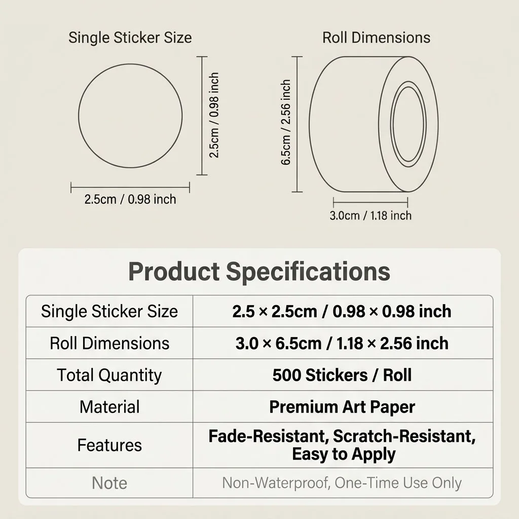 500 Stück/Rolle Greedy Eat Rich Raupe Aufkleber 2,5 cm/0,98 Zoll 8 Designs Aufkleber Diy Schmücken Geschenke Geeignet für verschiedene Geschenke Dekor – Detail 2