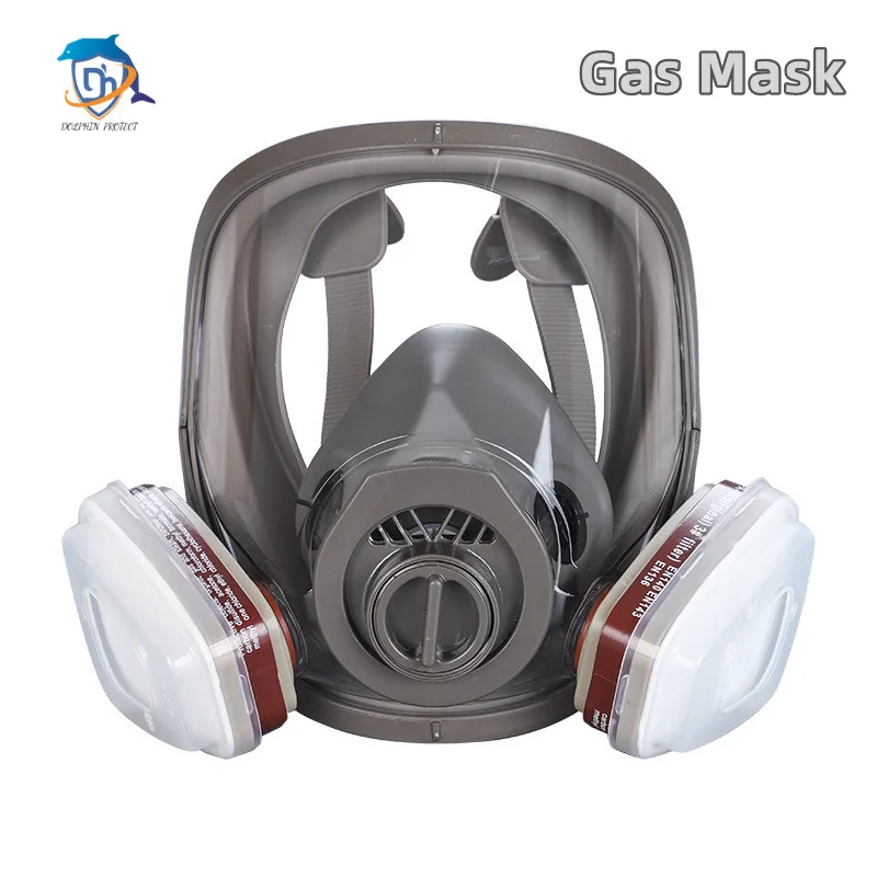 Three-port multi-purpose 6800 gas mask industrial spraying replaceable filter organic vapor welding spray paint insecticide