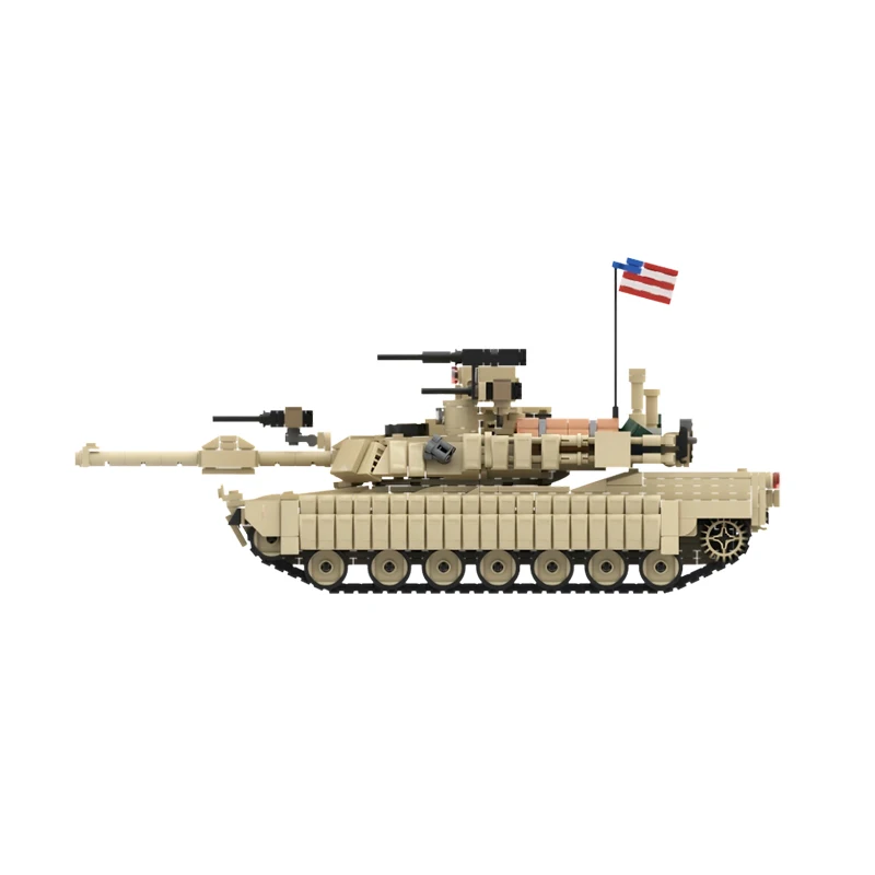 

MOC Строительный блок Армия США M1A2 SEPV3 Основный боевой танк Бронированная машина Высокотехнологичные кирпичи Игрушки для мальчиков Головоломки Наборы коллекционеров Игрушки