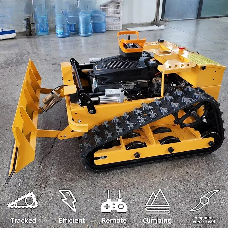 Remote Control Autonomous Slope Mower Unmanned Grass Cutting Robot 20mm Min Cutting Height for Steep Incline Hillside Work