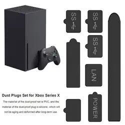 Juego de tapones antipolvo para Xbox, filtro de malla a prueba de polvo, Kit de tapones de silicona para Xbox Series X, accesorios para juegos de Xbox, 1 Juego