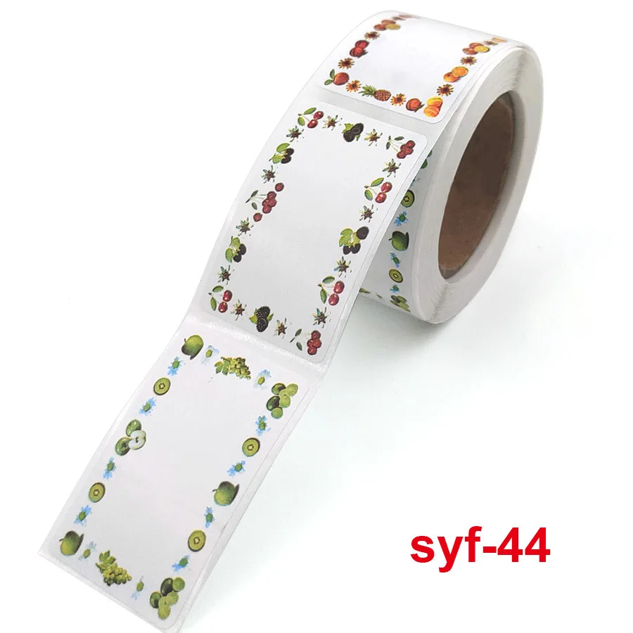 250 قطعة/لفة من ملصقات تصنيف حدود الفاكهة - ملصقات توابل زجاجة كبيرة، ديكور مطبخ لاصق