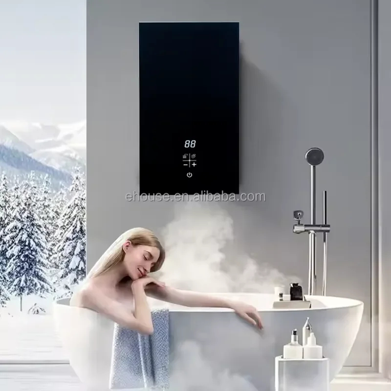 For OEM 8.8Kw 220V Constant Temperature Hot Water Supply Wall Mounted Smart Bathroom Instant Electric Water Heaters