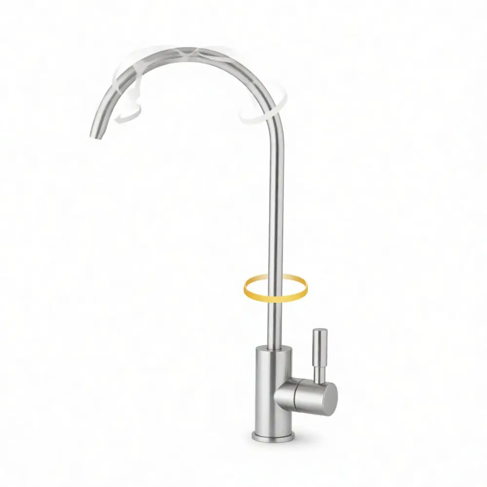 Water Purifier Tap 304 Stainless Steel Faucet For Direct Drinking System Kitchen Sink Replacement Fittings Universal Fit