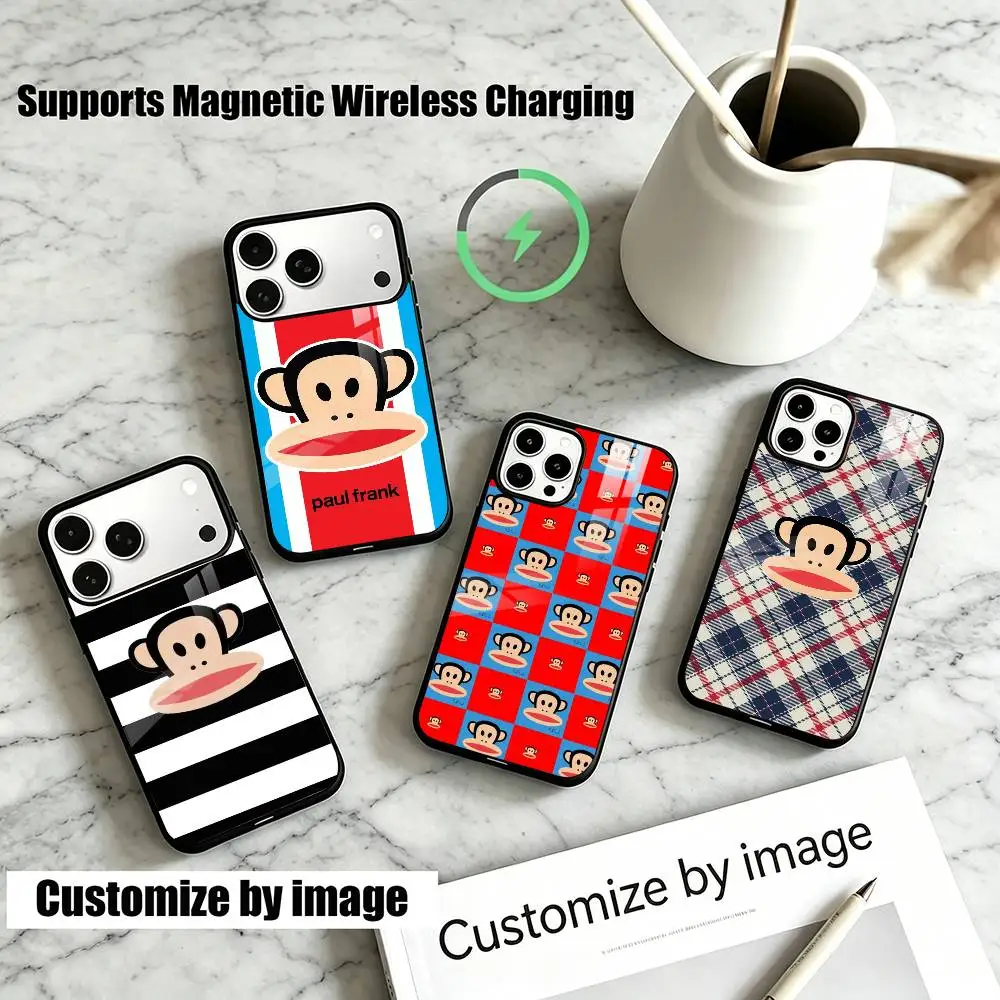 

Logo Fashion P-Paul f-Frank Phone Case For iPhone17,16,15,14,13,12,11 Plus,Pro Compatible with magnetic wireless charging