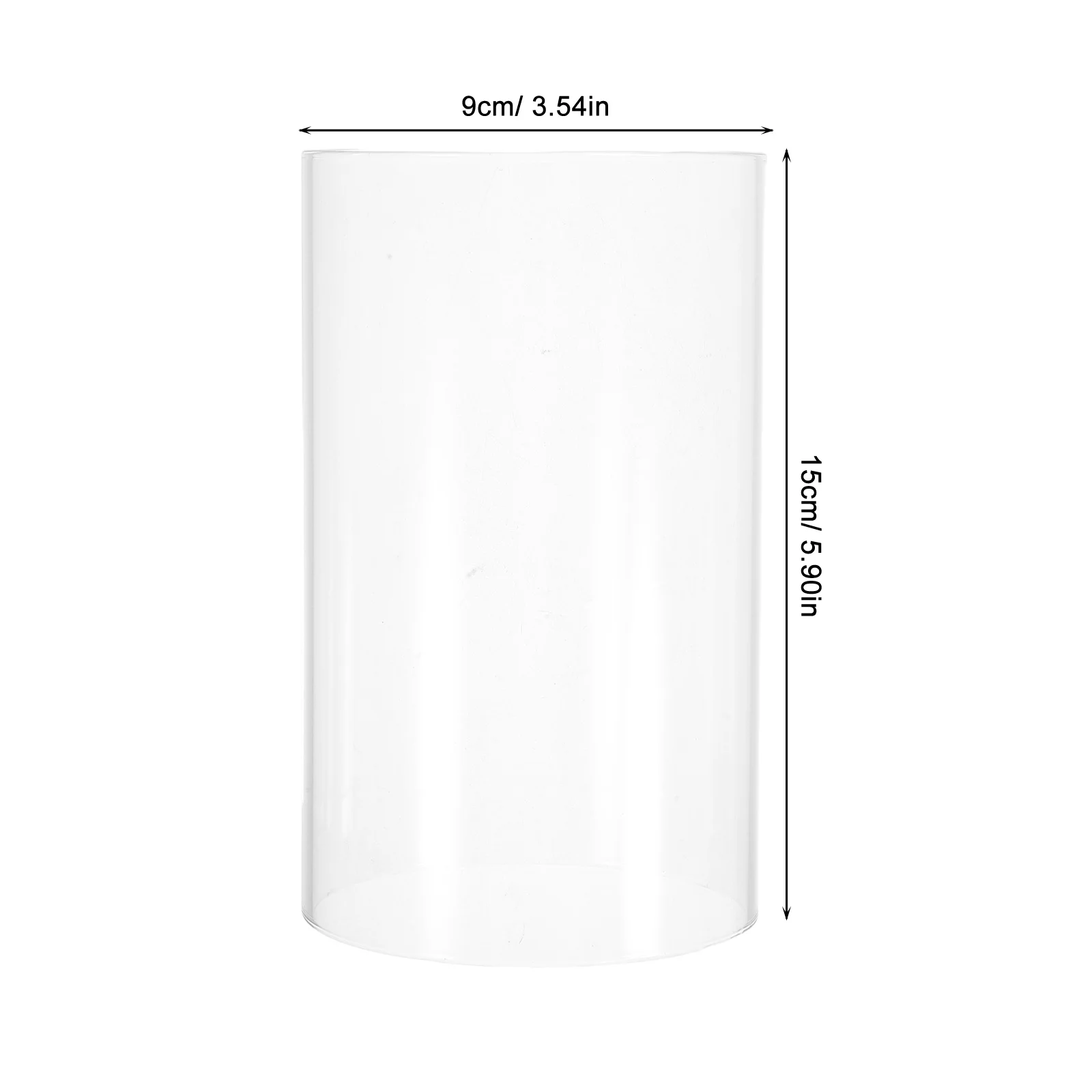 حامل شموع زجاجي، أنبوب ظل إعصار شفاف، حرفية دقيقة، مظهر أنيق للأغطية المزخرفة المركزية #6