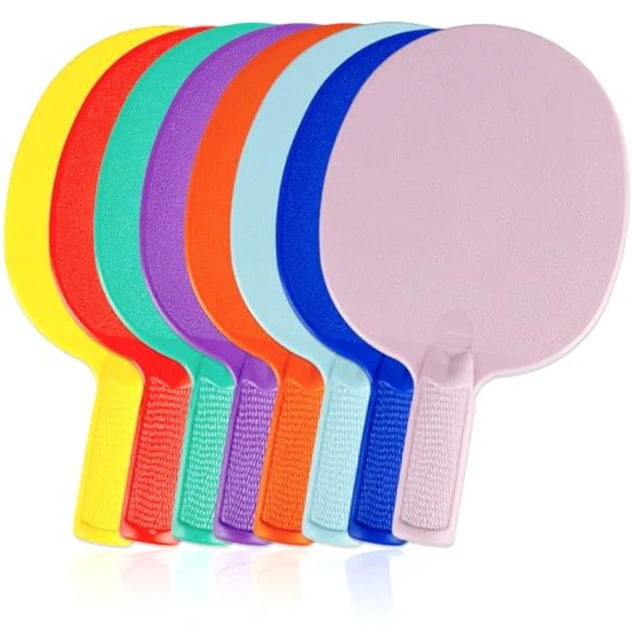 8 Pcs Plastic Table Tennis Paddles Unbreakable Ping Pong Paddles Rackets Portable Plastic Textured Table Tennis Training Toys f