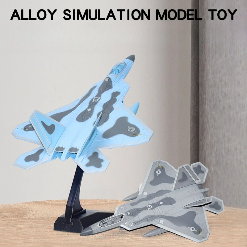 

F22 Fighter Model Alloy Fighter Aircraft Military Aircraft Model Decoration Toy Gifts with Sound and Light