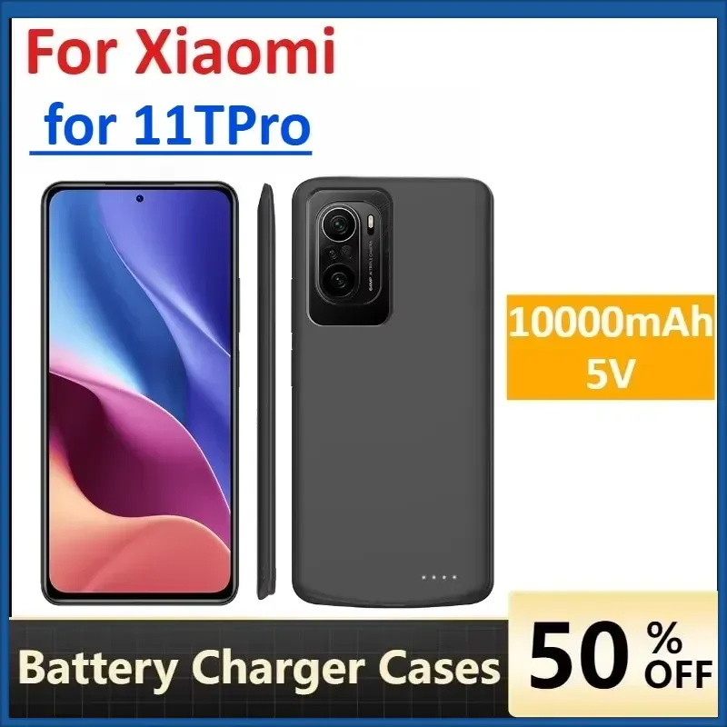 

Portable Battery Charger Case for Xiaomi 11TPro 10000mAh External Battery Mobile Phone Accessories