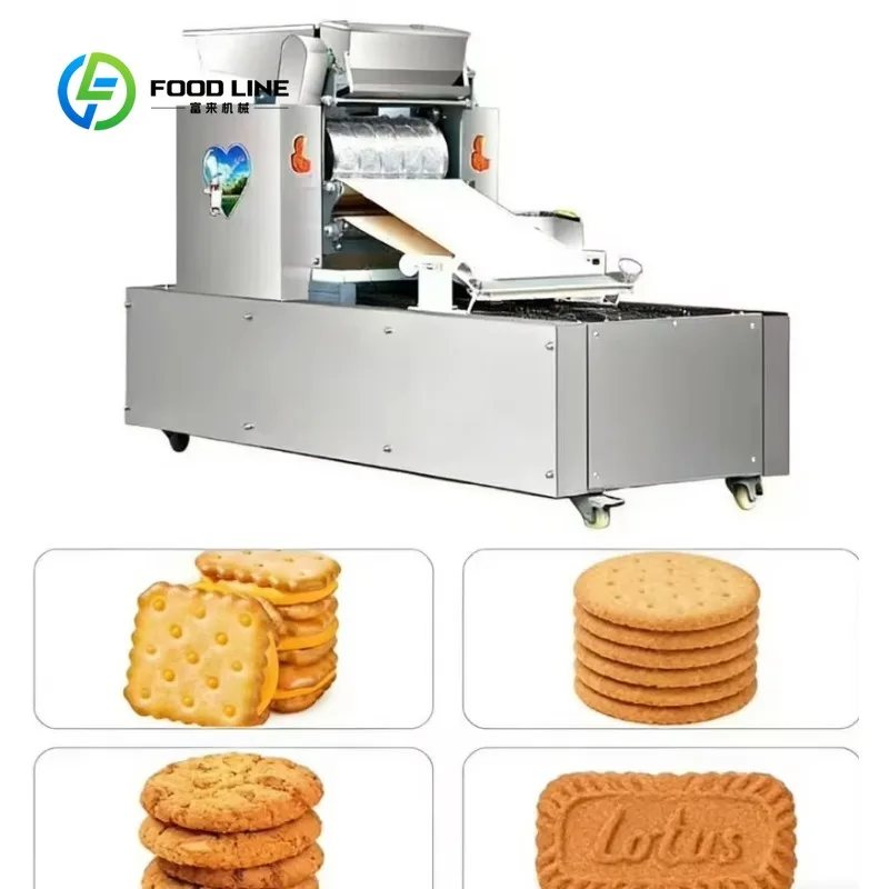 Commercial Fully Automatic Multi-function Biscuit & Pet Food Molding Machine 1 Year Warranty Peach Crisp Pastry Cartoon Designs