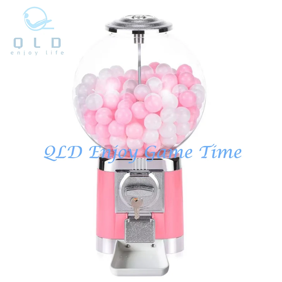32MM Gumball Capsules Small Commercial Twisting Egg Machine, Desktop Toy Lottery Vending Machine with Tray, Coin Operated