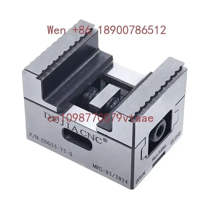 Dejiacnc GDS55-75-S Manual Compact Mini Self Centering High Precision CNC Vise for 4th 5th Axis