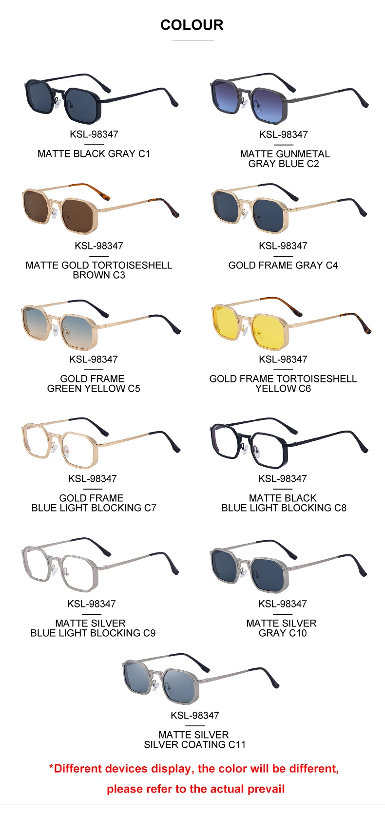 Steampunk Klassische Rechteckige Sonnenbrille für Herren 2026 Luxusmarke Punk Polygon Metallrahmen Sonnenbrillen für Männer Fahrbrillen Schutzbrille – Detail 12
