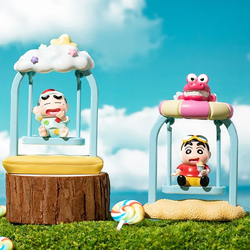 Miniso لعبة لطيفة تلوين شين تشان يتأرجح العصرية صندوق أعمى لعب للبنين جمع نماذج سطح المكتب الحلي هدايا عيد الميلاد #5