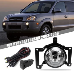 Front Bumper Fog Lamp Upgrade  FOR Hyundai TUCSON 2003 2004 2005 2006 2007 2008 Version Additional Foglight Set Switch + Wiring