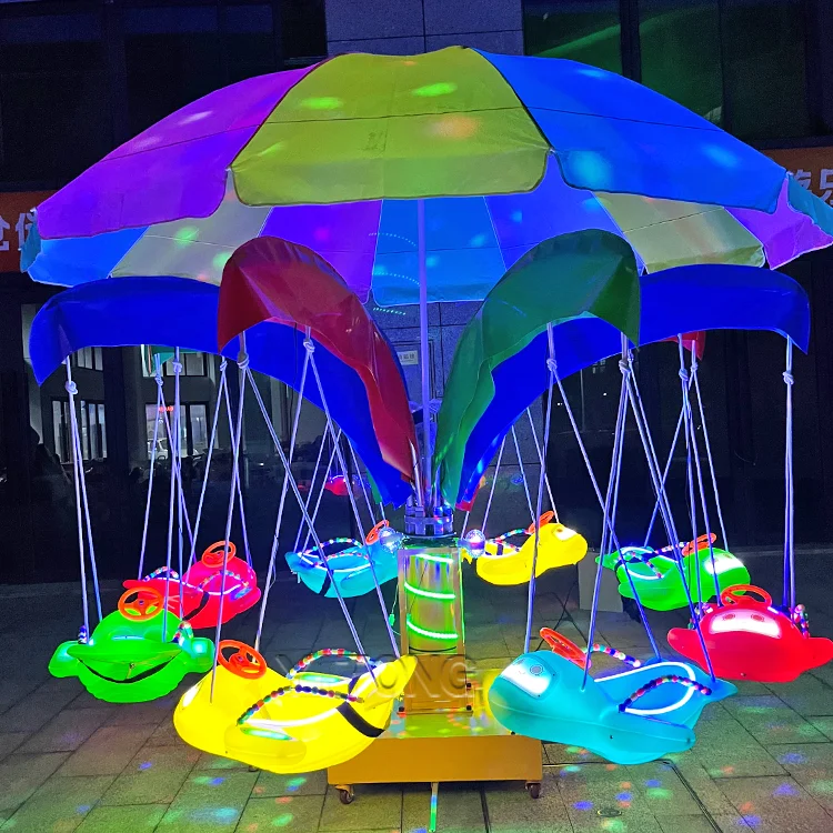 

Мини-карусель для детей: уличная аттракционная карусель-качели с электроприводом для детей (акция)