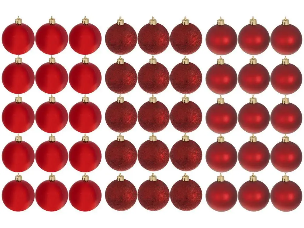Kit Bola de Natal Vermelha NATAL073 Casambiente